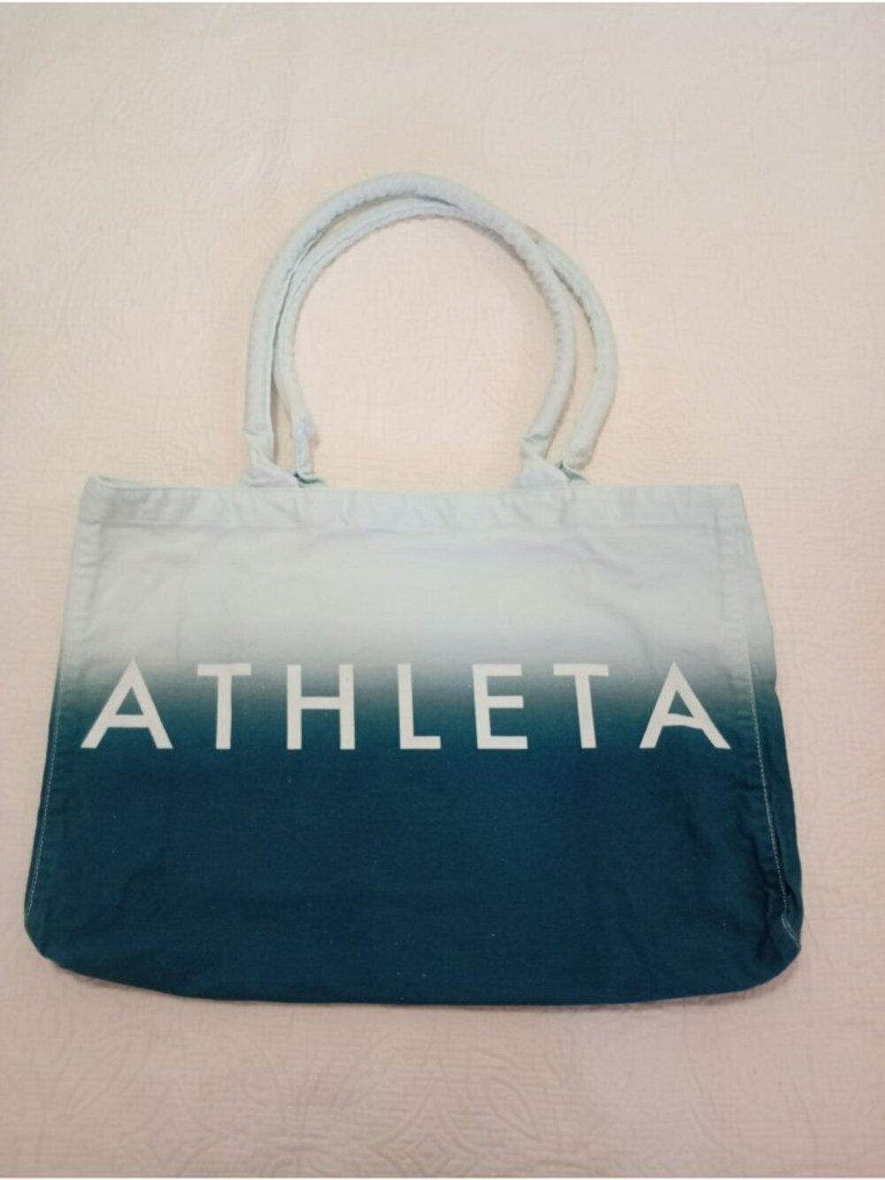 Athleta Gradient Canvas Tote Bag With Sturdy Handles And Spacious Design